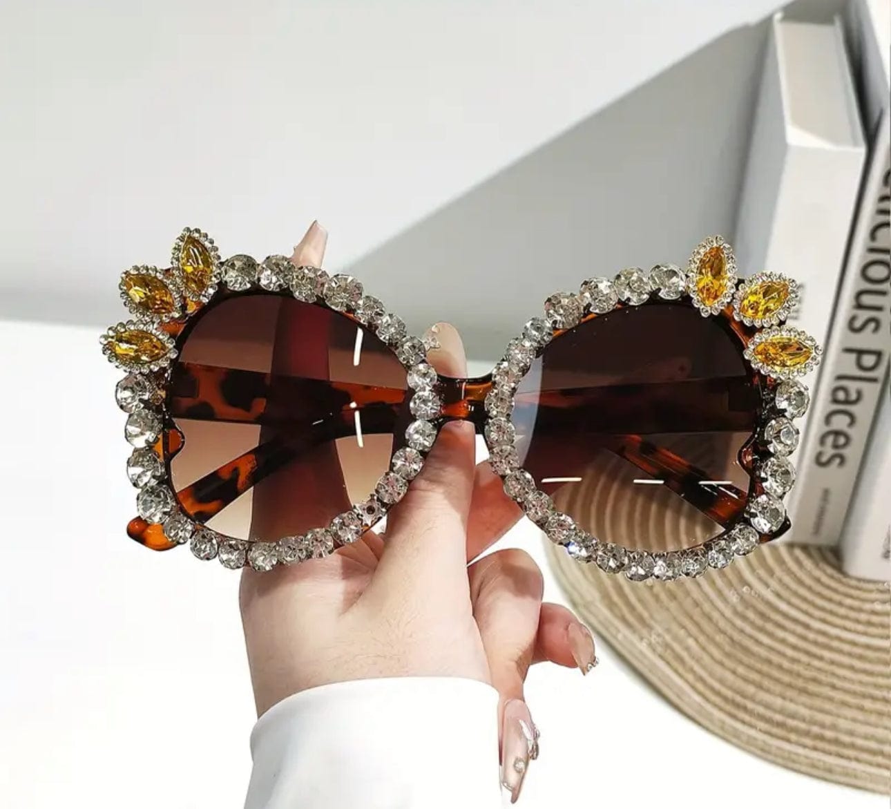 Zoe Cat-Eye Rhinstone Sunglasses