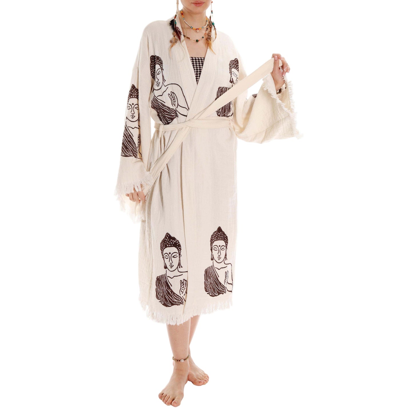 Unique Buddha Boho Kimono