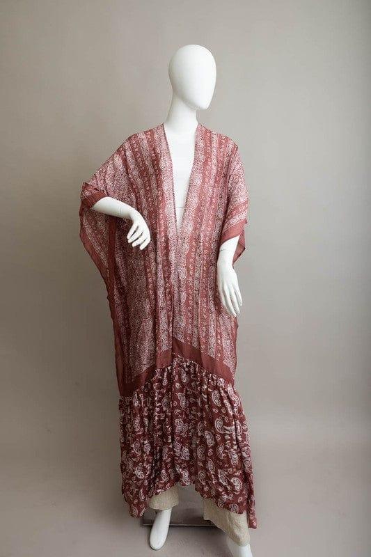 Ms. Jackie Paisley Tapestry Free Flow Kimono - Da Bohemian Bazaar