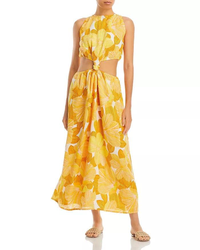 Zeta Linen Floral Dress - Da Bohemian Bazaar