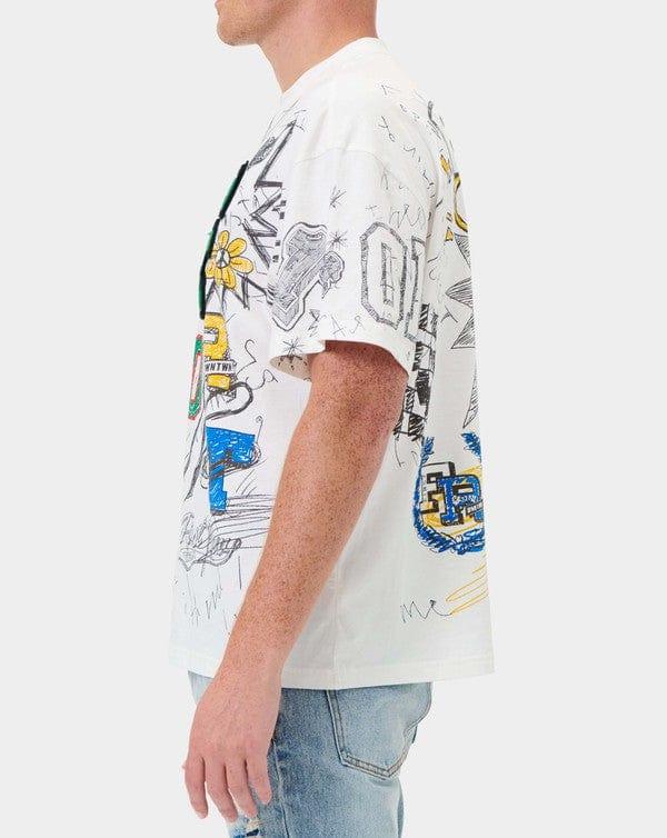 All-Over Doodling Graphic Tee - Da Bohemian Bazaar