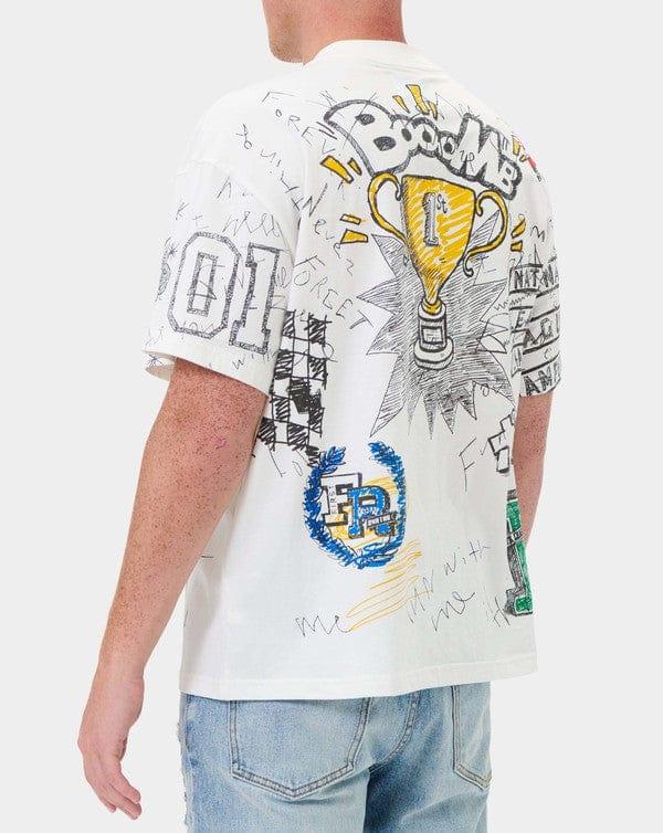 All-Over Doodling Graphic Tee - Da Bohemian Bazaar