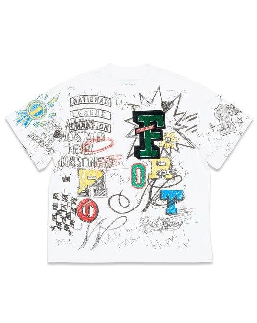 All-Over Doodling Graphic Tee - Da Bohemian Bazaar