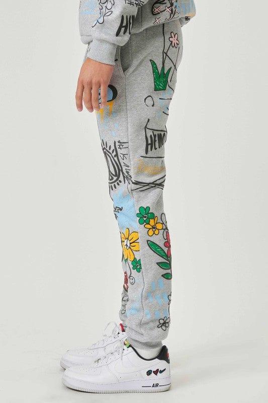All-Over Graphic Joggers - Da Bohemian Bazaar