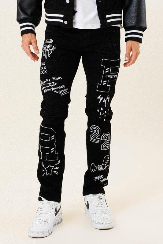 Multi-Patch Denim Jeans - Da Bohemian Bazaar