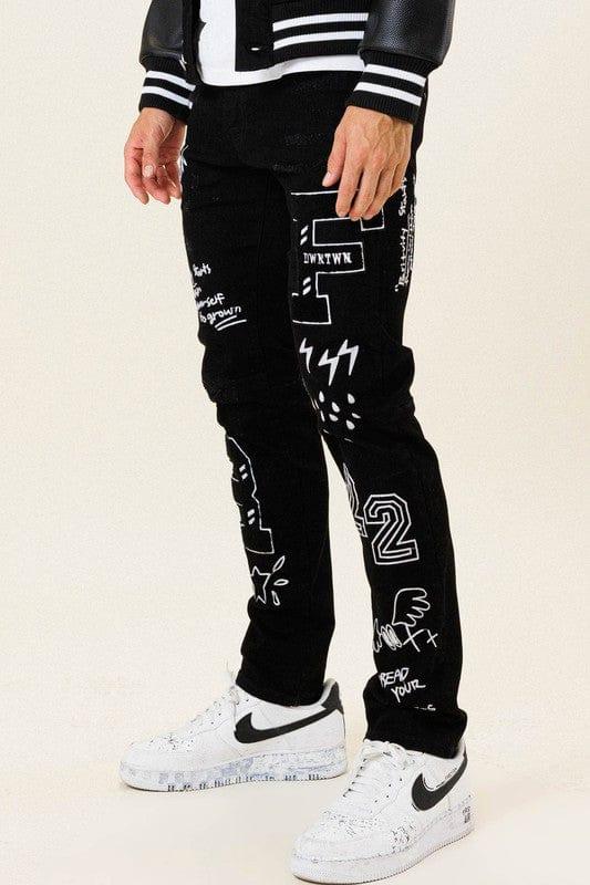 Multi-Patch Denim Jeans - Da Bohemian Bazaar