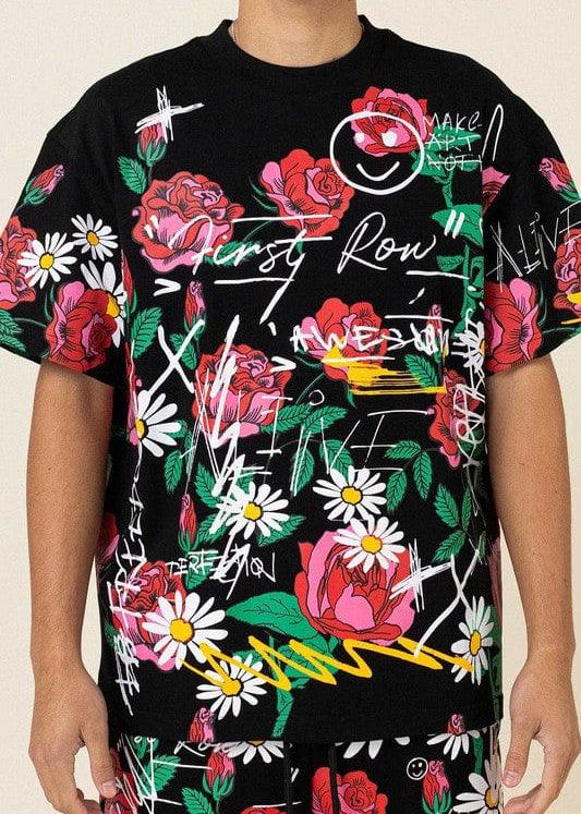 Rose Bloom Graphic Tee II - Da Bohemian Bazaar