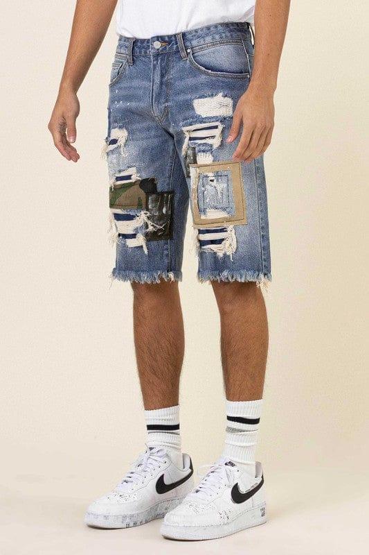 Camo Twill Denim Shorts - Da Bohemian Bazaar