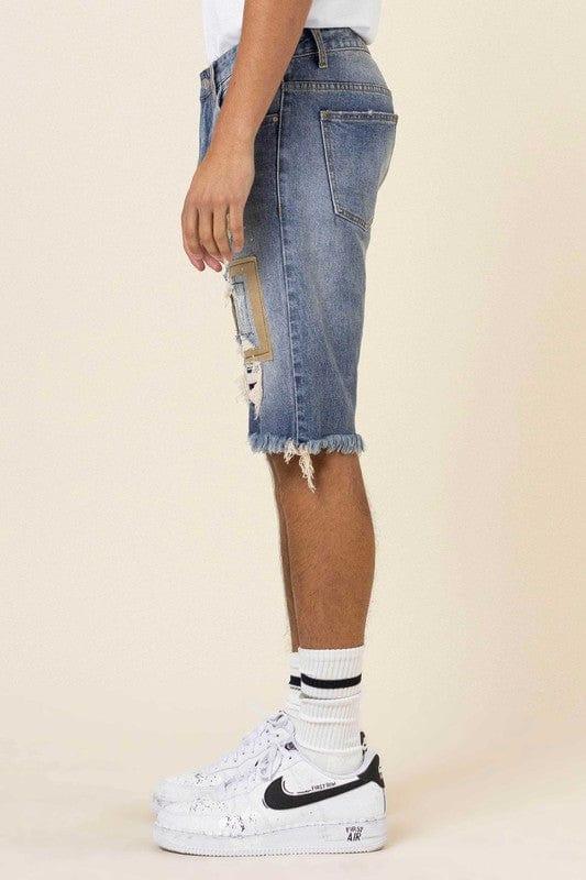 Camo Twill Denim Shorts - Da Bohemian Bazaar