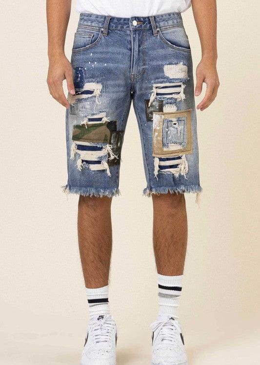 Camo Twill Denim Shorts - Da Bohemian Bazaar