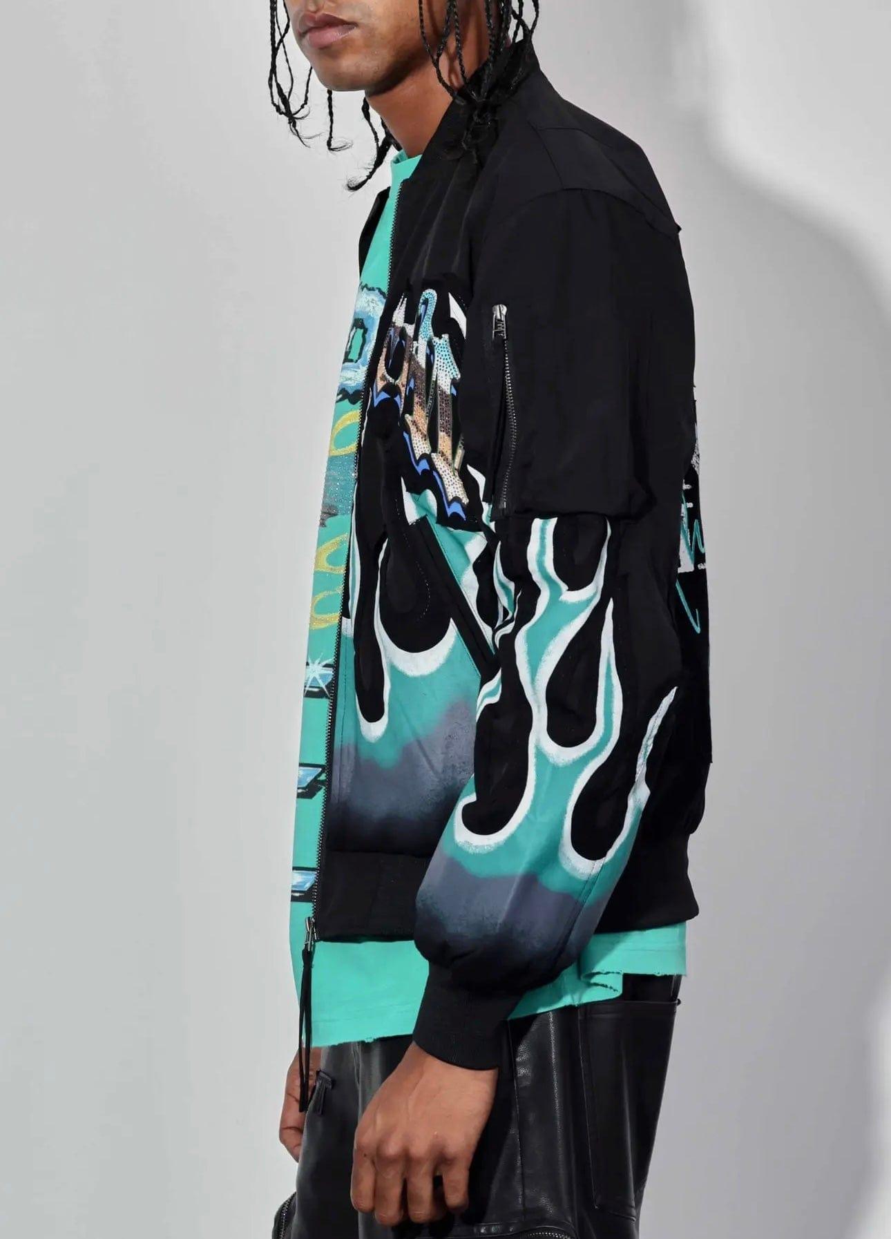 Freedom Is Not Free Flame MA-1 Bomber Jacket - Da Bohemian Bazaar