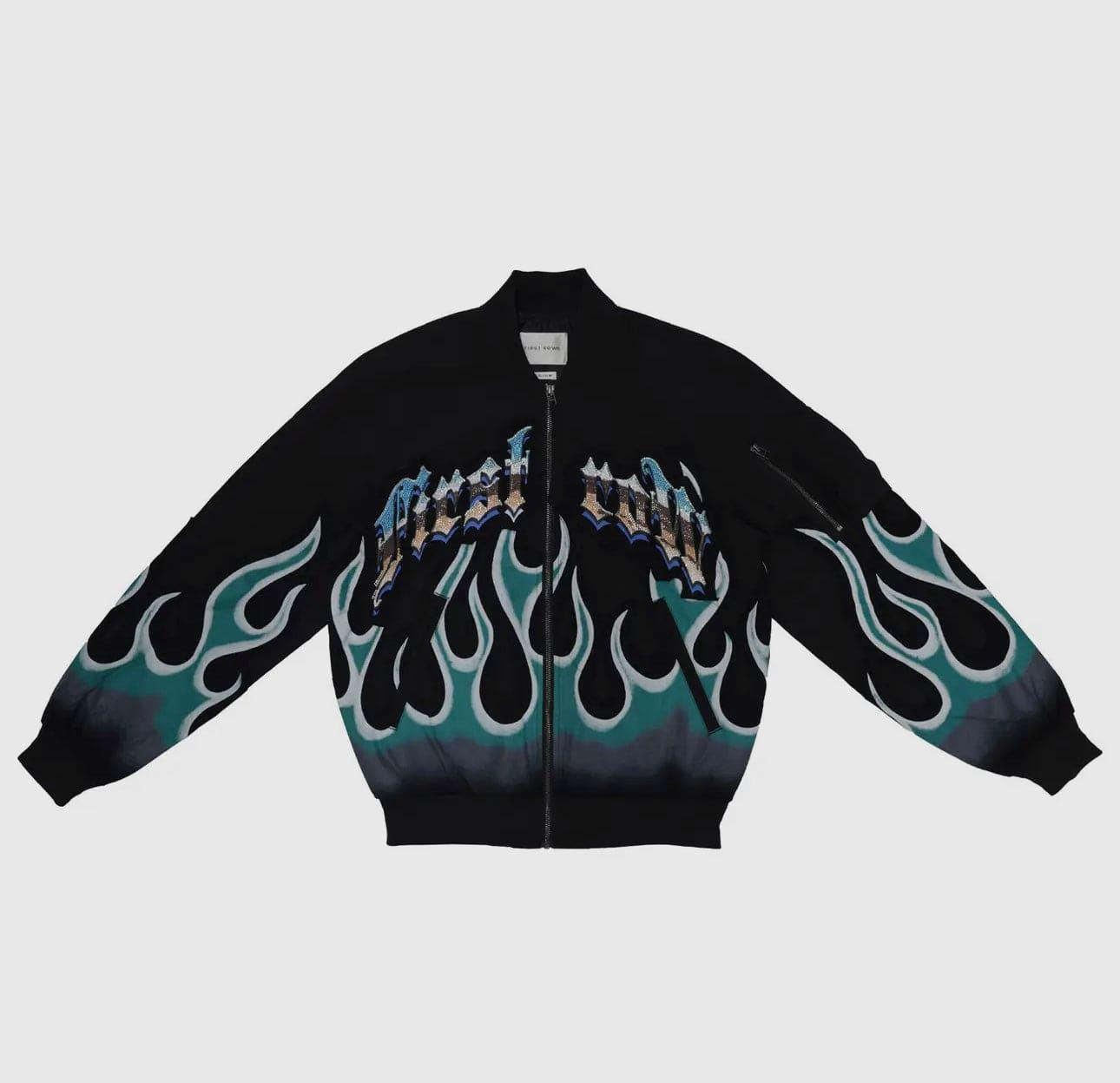 Freedom Is Not Free Flame MA-1 Bomber Jacket - Da Bohemian Bazaar