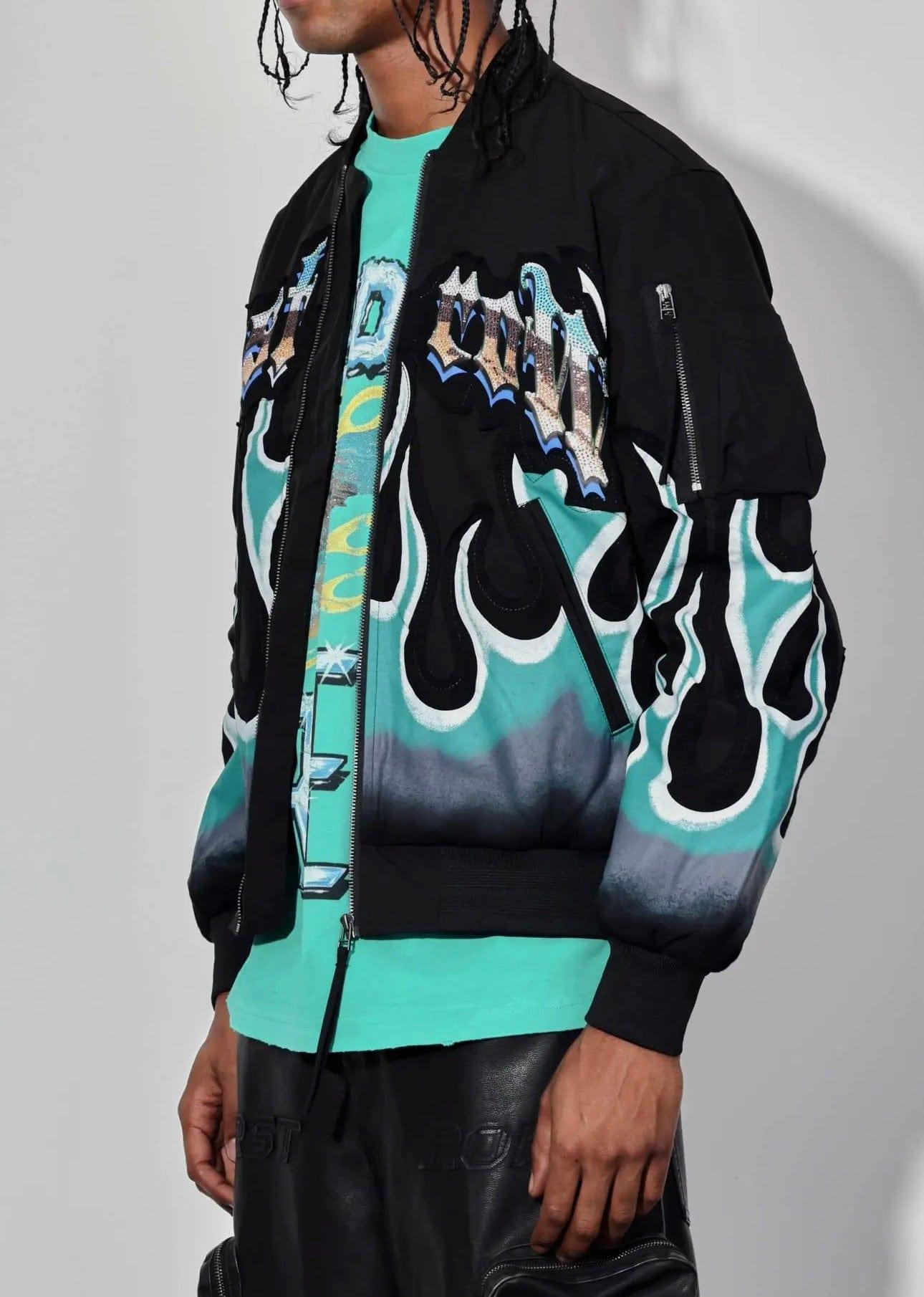 Freedom Is Not Free Flame MA-1 Bomber Jacket - Da Bohemian Bazaar