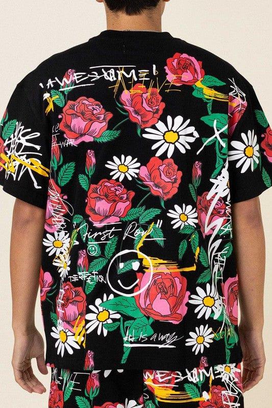 Rose Bloom Graphic Tee II - Da Bohemian Bazaar