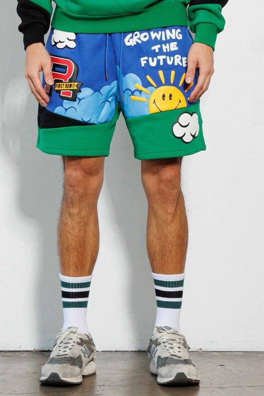 Think Green Graphic Shorts - Da Bohemian Bazaar
