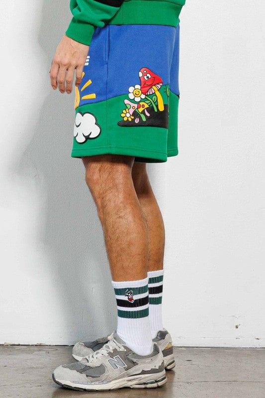 Think Green Graphic Shorts - Da Bohemian Bazaar