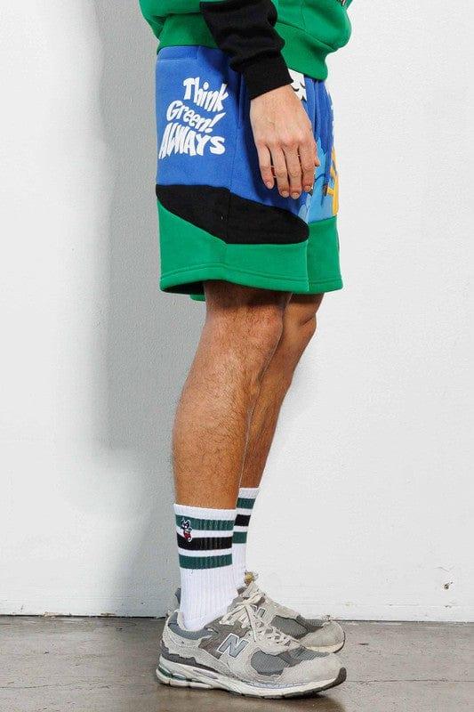 Think Green Graphic Shorts - Da Bohemian Bazaar