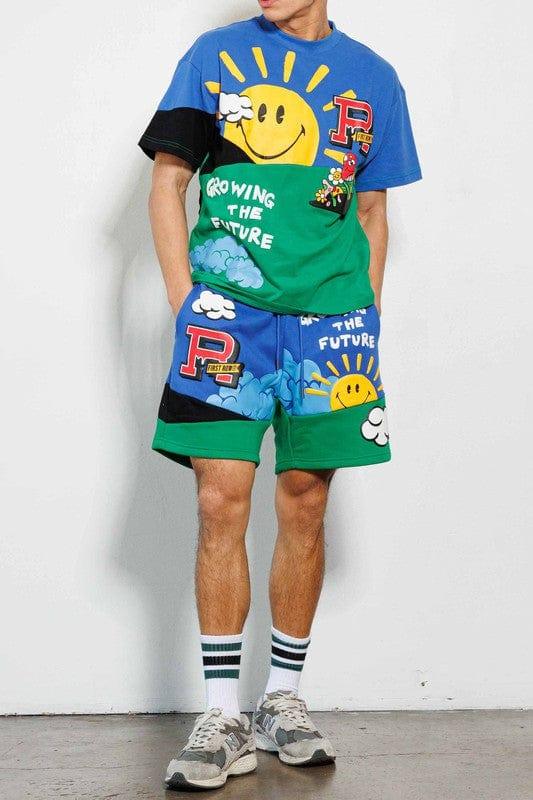 Think Green Graphic Shorts - Da Bohemian Bazaar