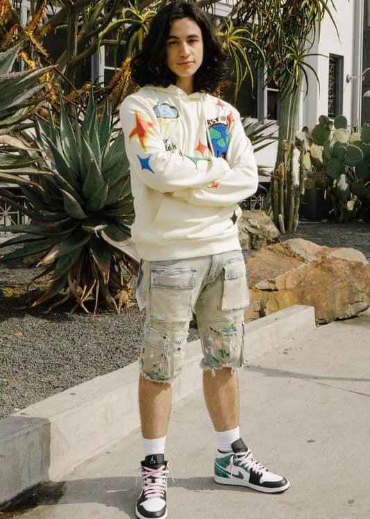 Hand Painted Cargo Shorts - Da Bohemian Bazaar