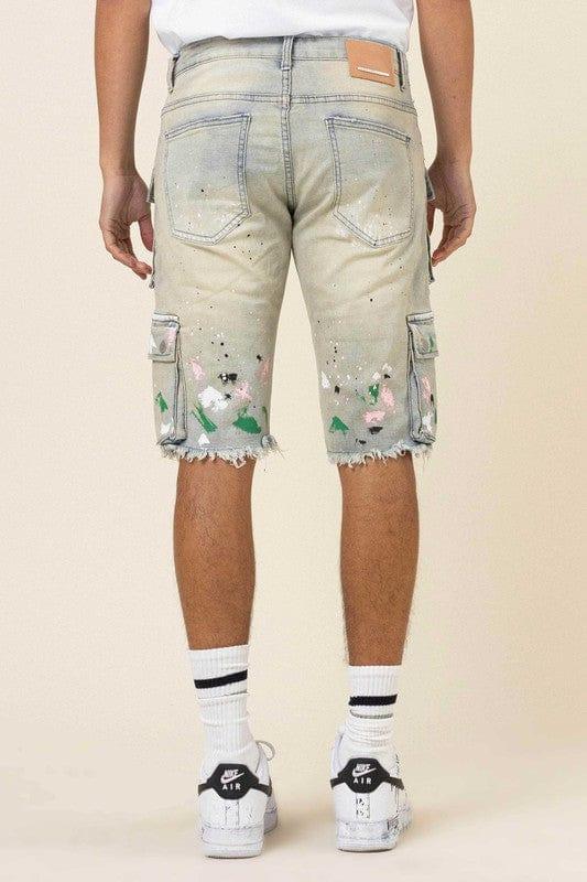 Hand Painted Cargo Shorts - Da Bohemian Bazaar