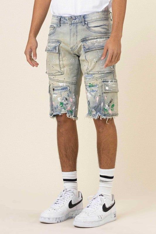 Hand Painted Cargo Shorts - Da Bohemian Bazaar