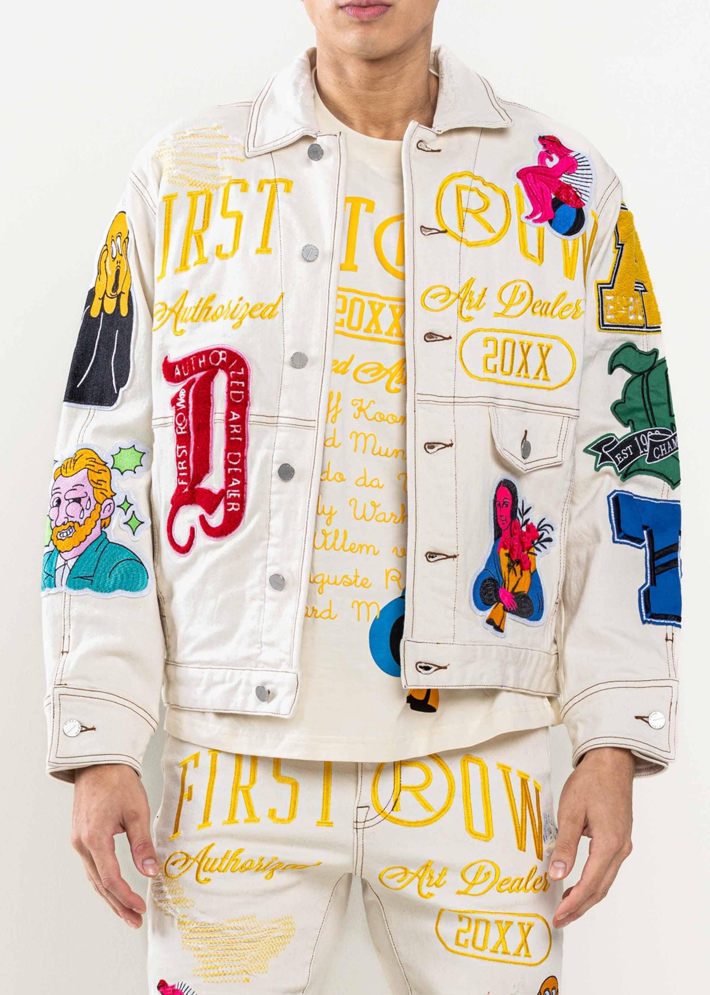 Art Dealer Graphic Nostalgic Fit Trucker Jacket - Da Bohemian Bazaar