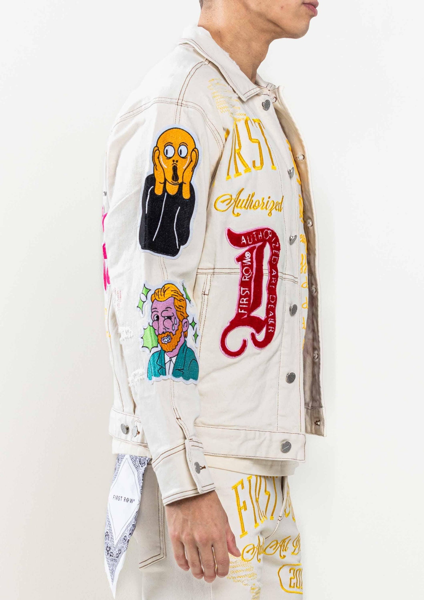 Art Dealer Graphic Nostalgic Fit Trucker Jacket - Da Bohemian Bazaar