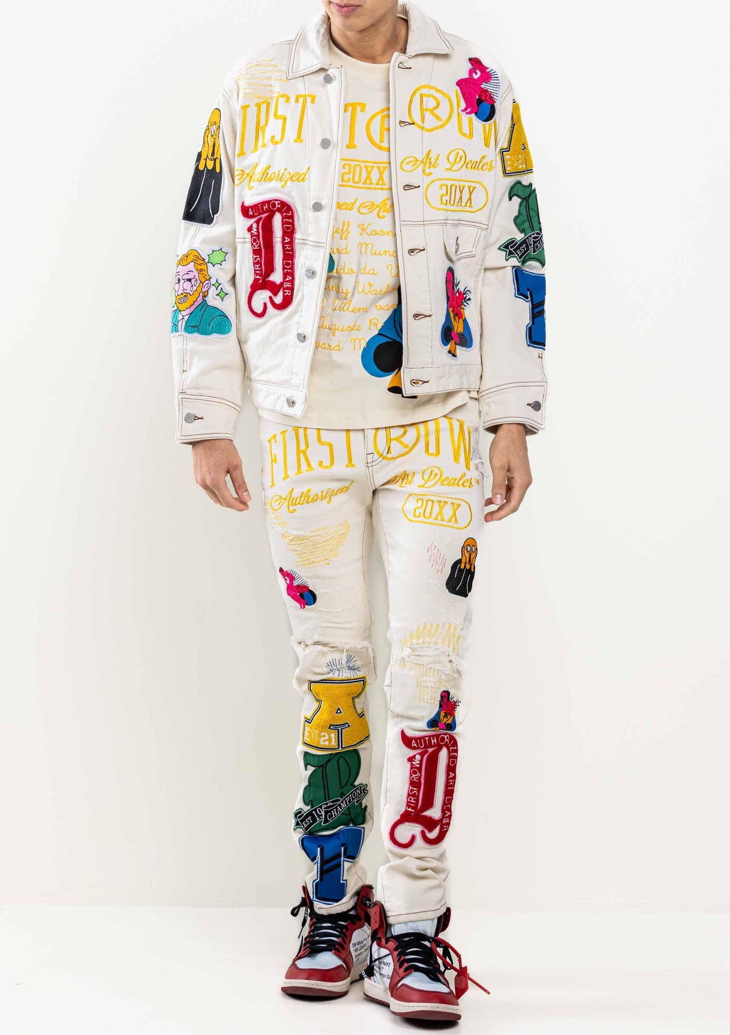 Art Dealer Graphic Nostalgic Fit Trucker Jacket - Da Bohemian Bazaar