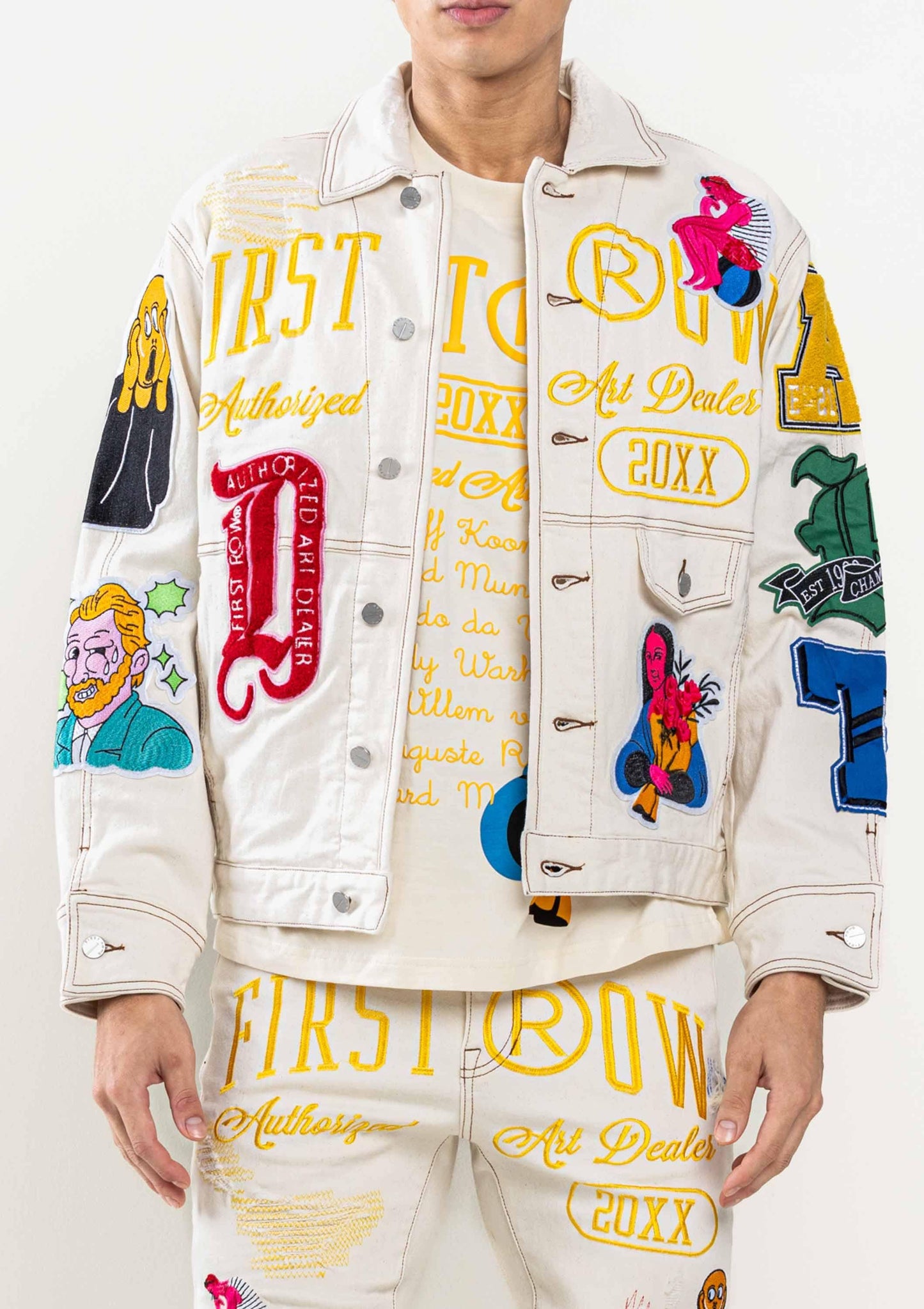 Art Dealer Graphic Nostalgic Fit Trucker Jacket - Da Bohemian Bazaar