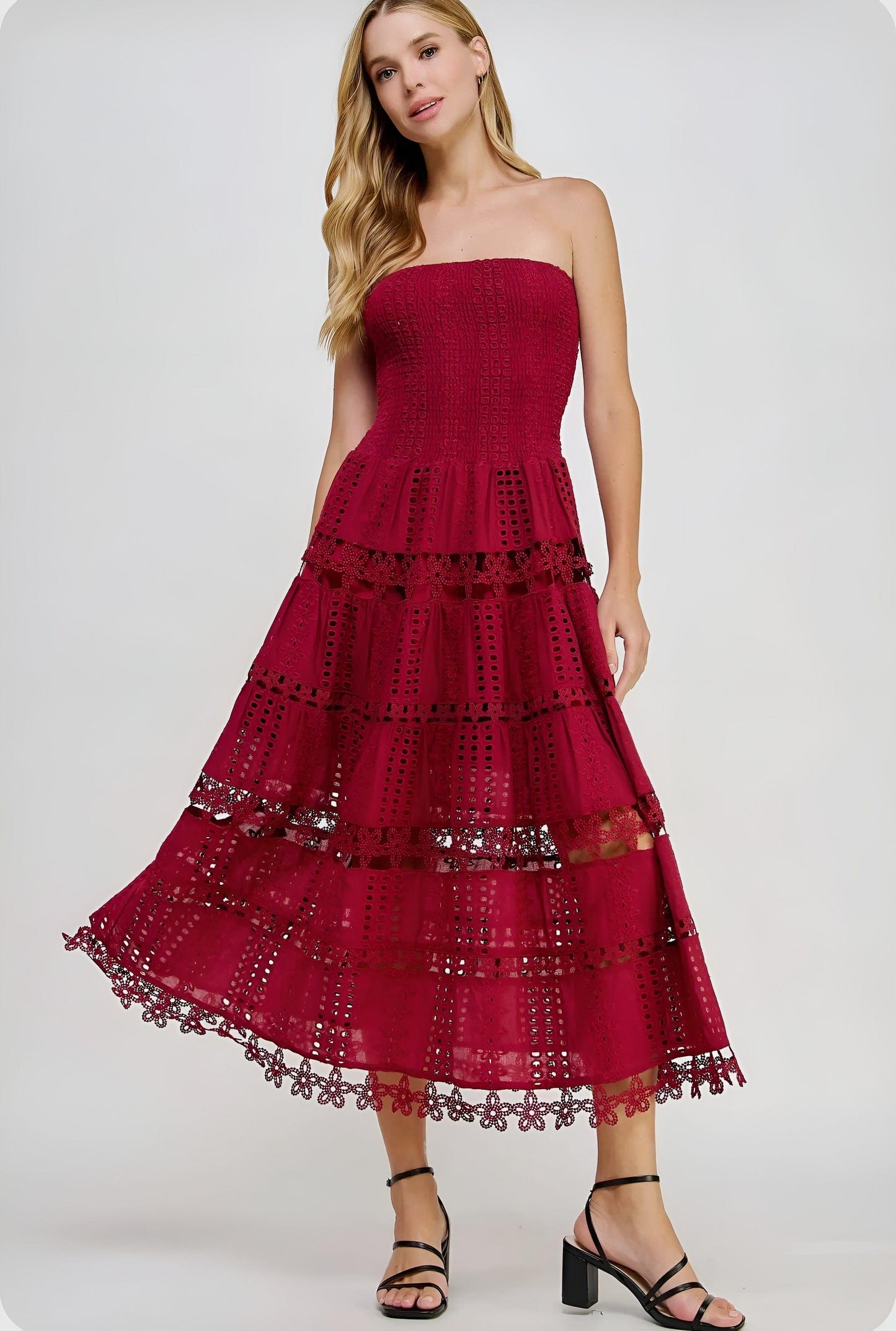 Lena Eyelet Dress - Da Bohemian Bazaar