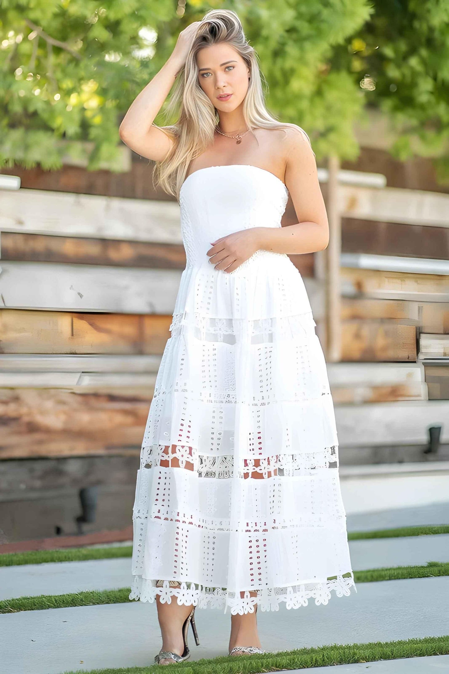Lena Eyelet Dress - Da Bohemian Bazaar