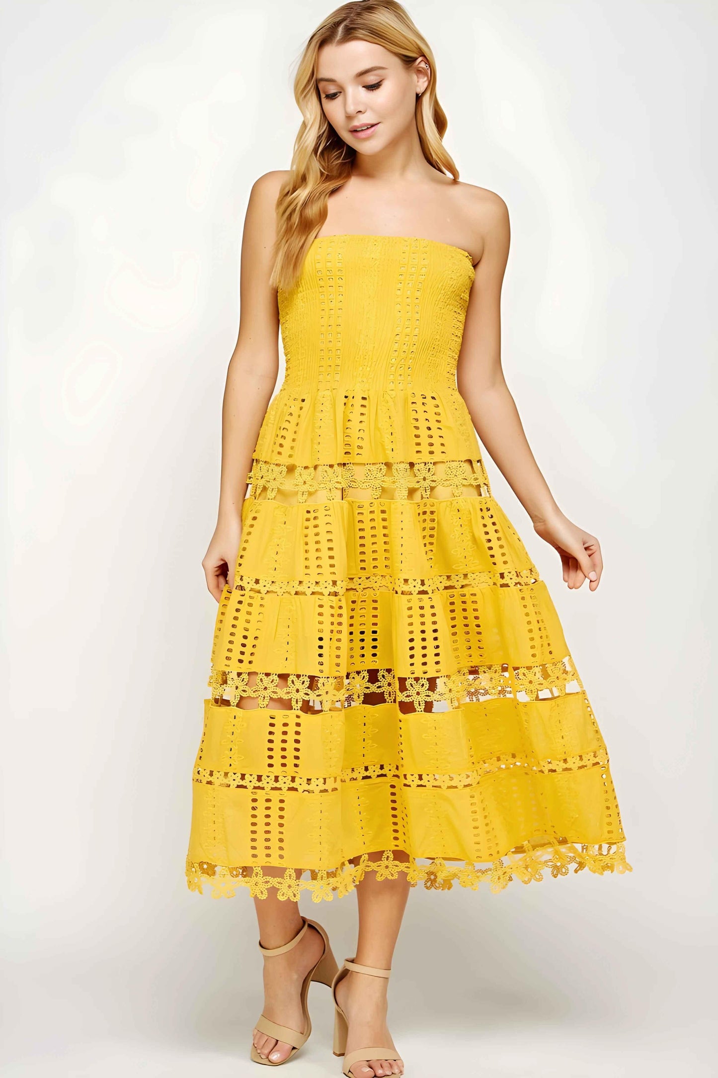 Lena Eyelet Dress - Da Bohemian Bazaar