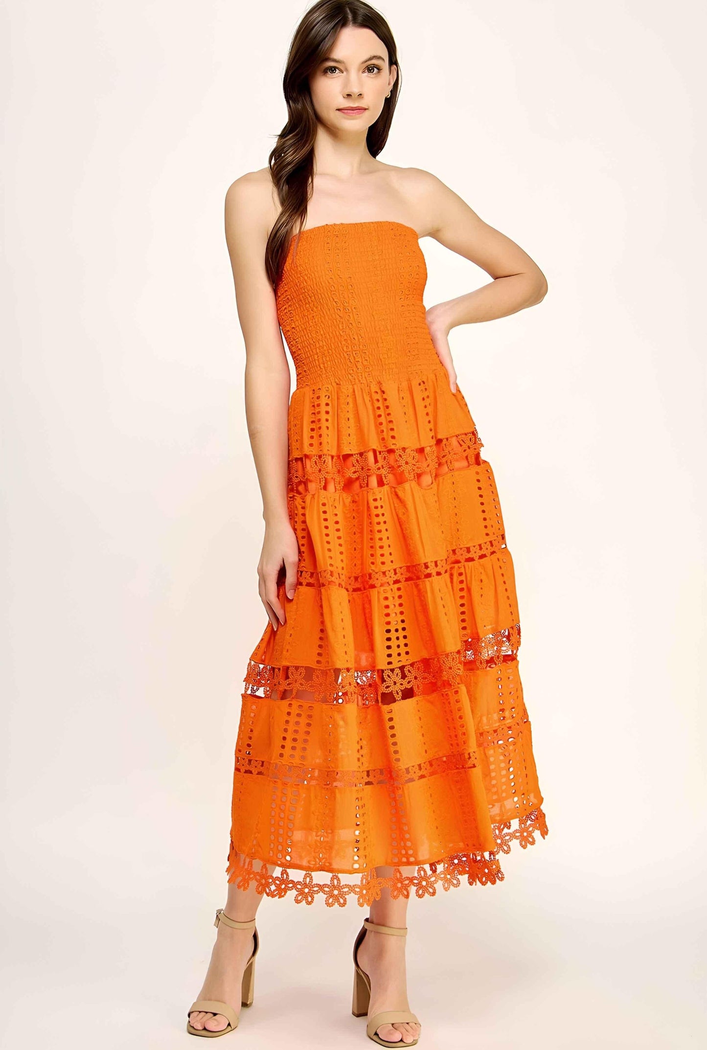 Lena Eyelet Dress - Da Bohemian Bazaar