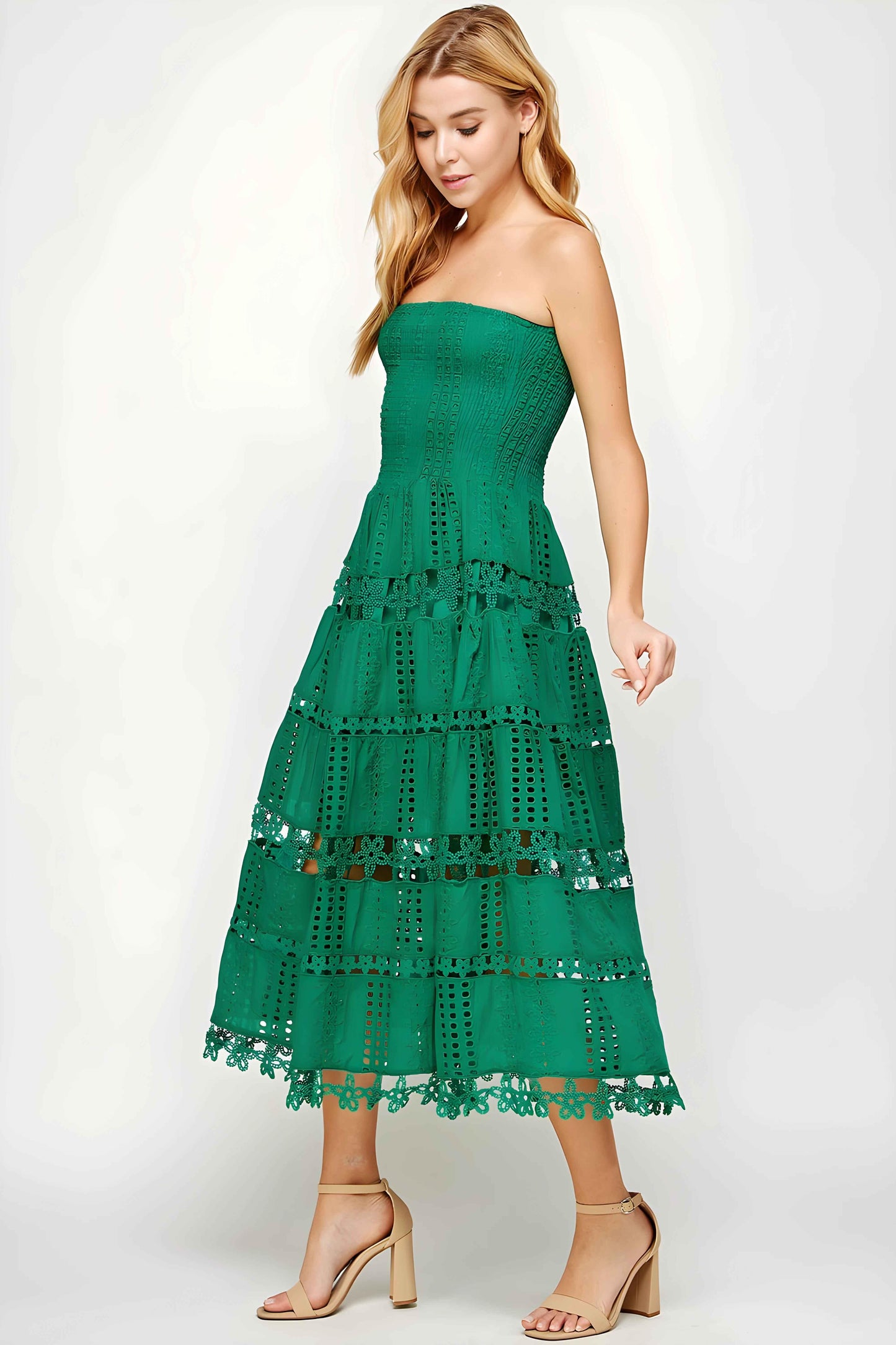 Lena Eyelet Dress - Da Bohemian Bazaar