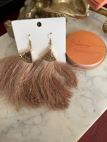Boho Soft Tassel Earrings - Da Bohemian Bazaar