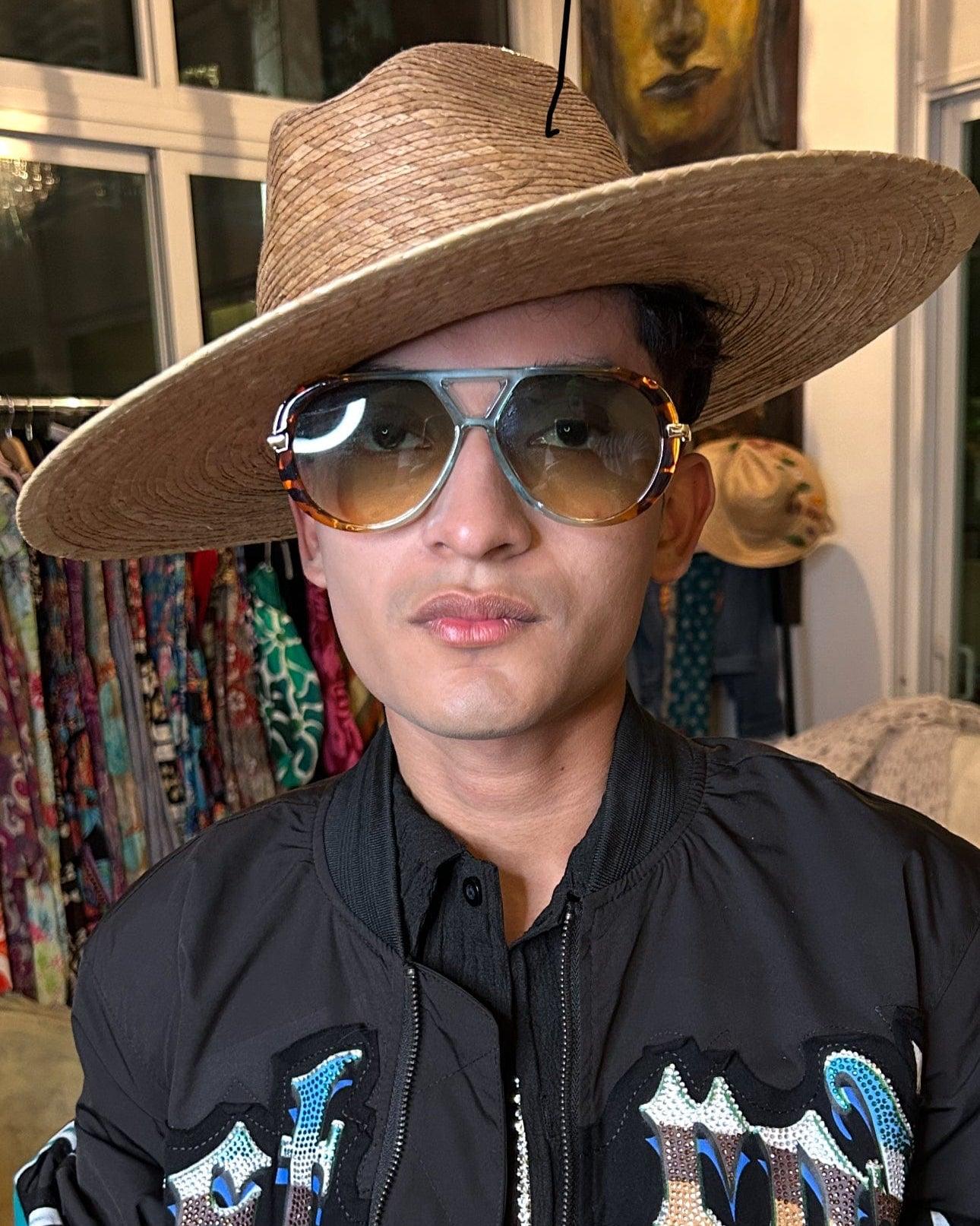 Luxe Retro Aviator Sunglasses – Gradient Tortoise & Teal Frame - Da Bohemian Bazaar