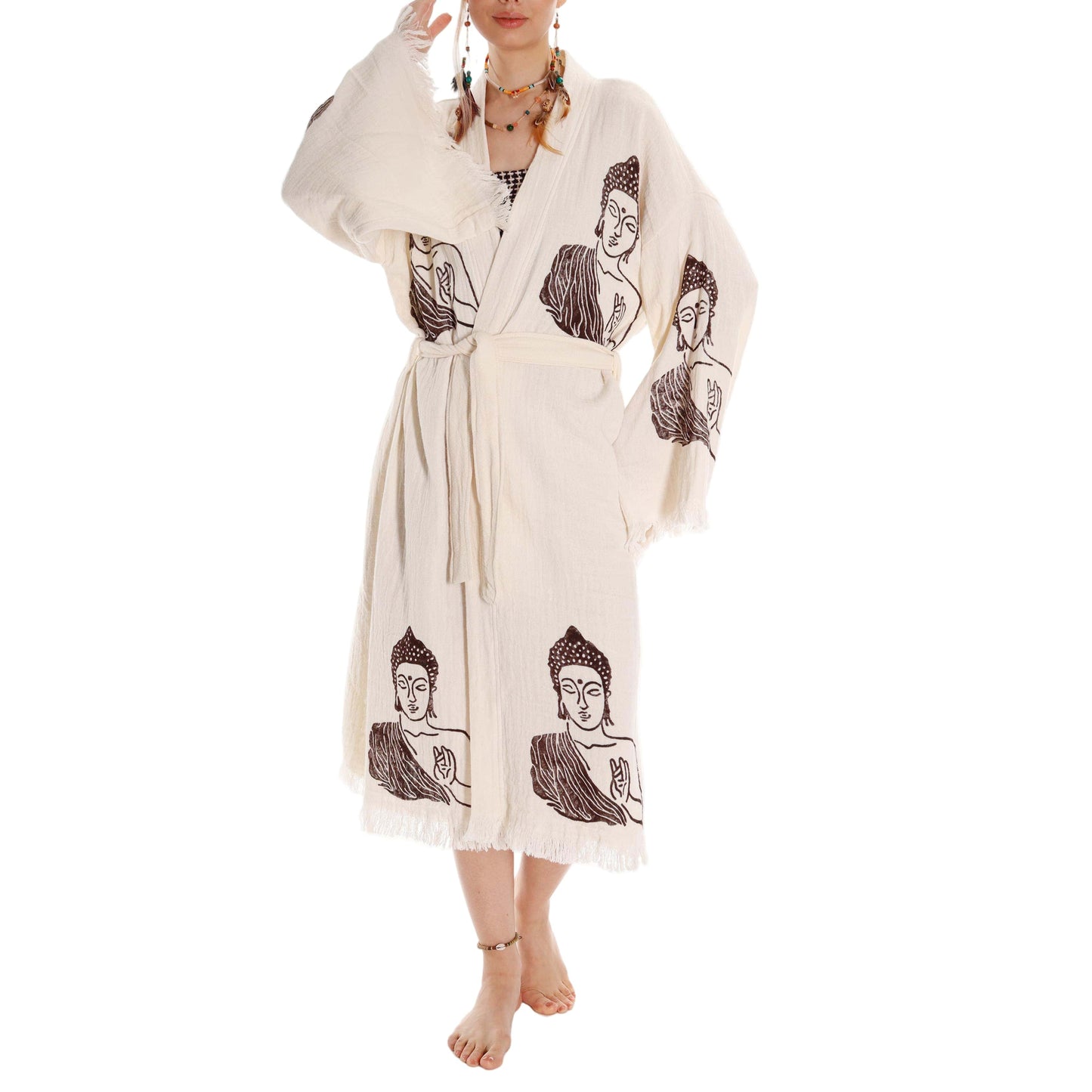 Unique Buddha Boho Kimono
