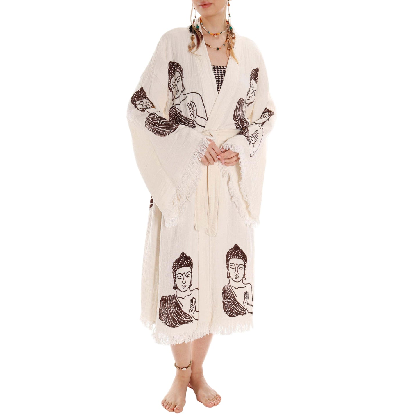 Unique Buddha Boho Kimono