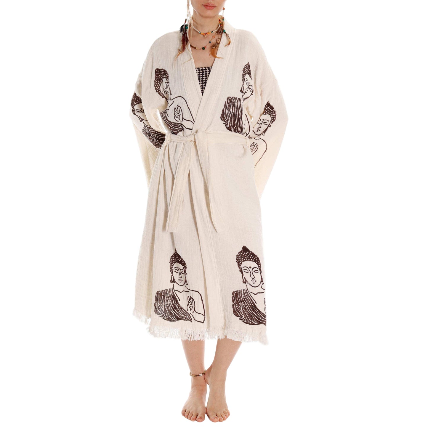 Unique Buddha Boho Kimono
