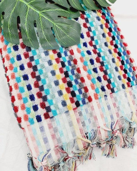 Nina Organic Turkish Cotton Pom Pom Towel - Da Bohemian Bazaar