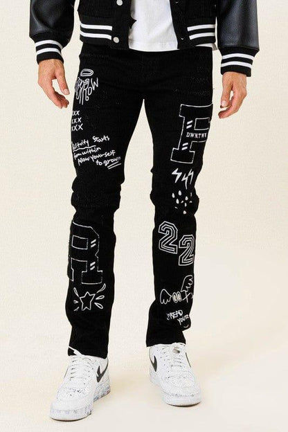 Multi-Patch Denim Jeans - Da Bohemian Bazaar