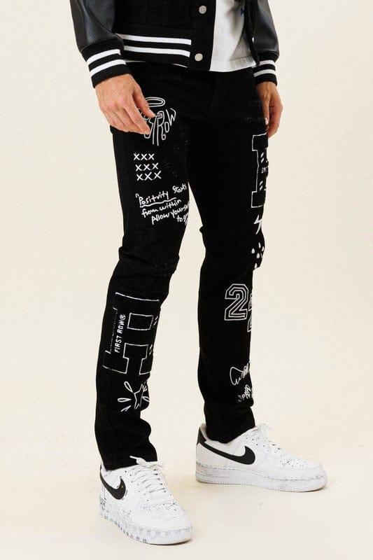 Multi-Patch Denim Jeans - Da Bohemian Bazaar