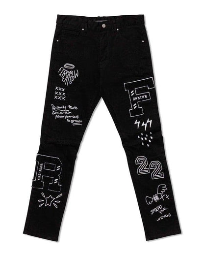 Multi-Patch Denim Jeans - Da Bohemian Bazaar