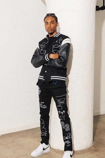 Multi-Patch Denim Jeans - Da Bohemian Bazaar