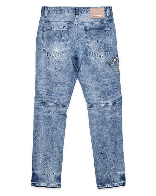 Varsity Patched Slim Denim - Da Bohemian Bazaar