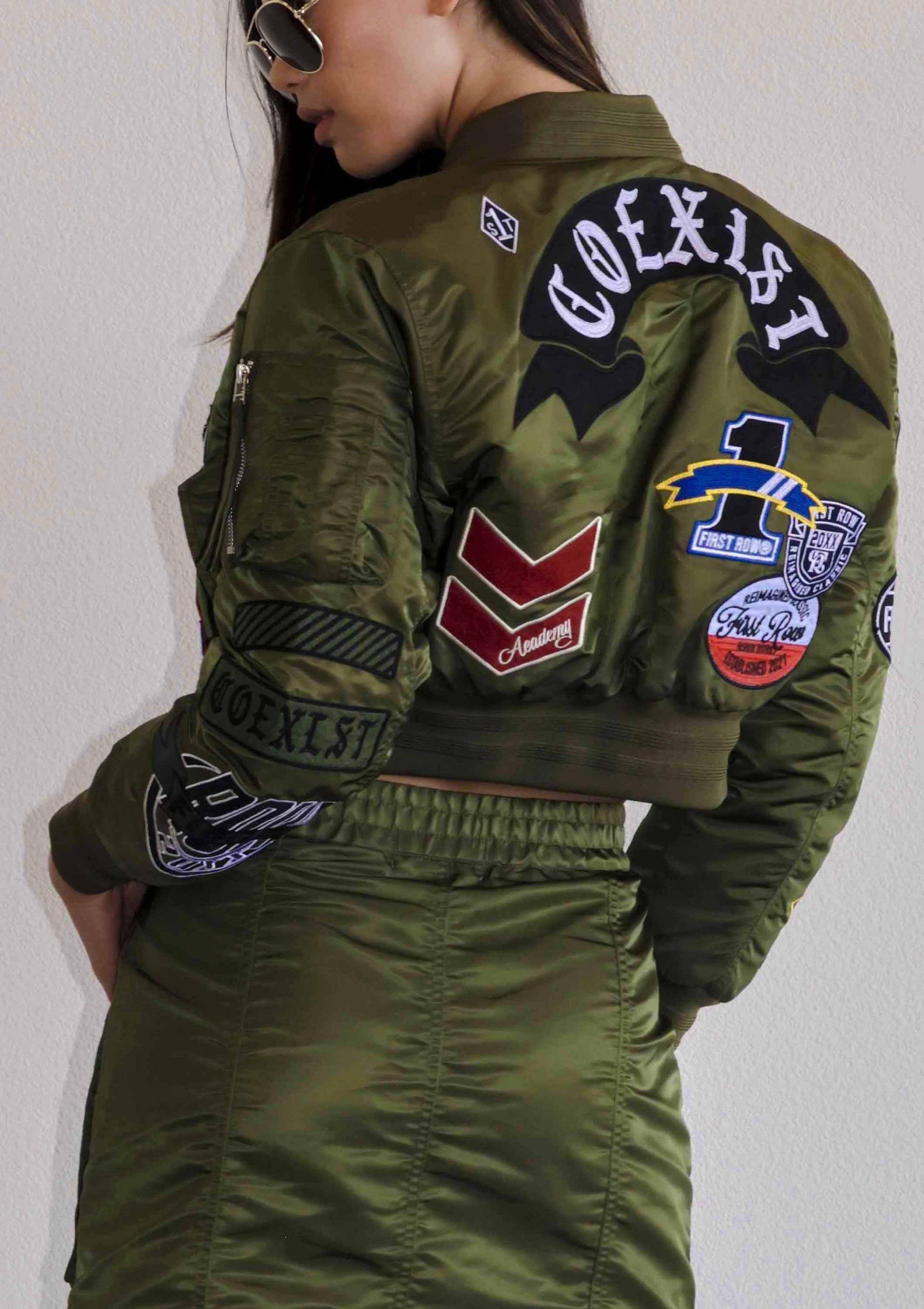 Coexist Multi Patches MA-1 Bomber Jacket - Da Bohemian Bazaar