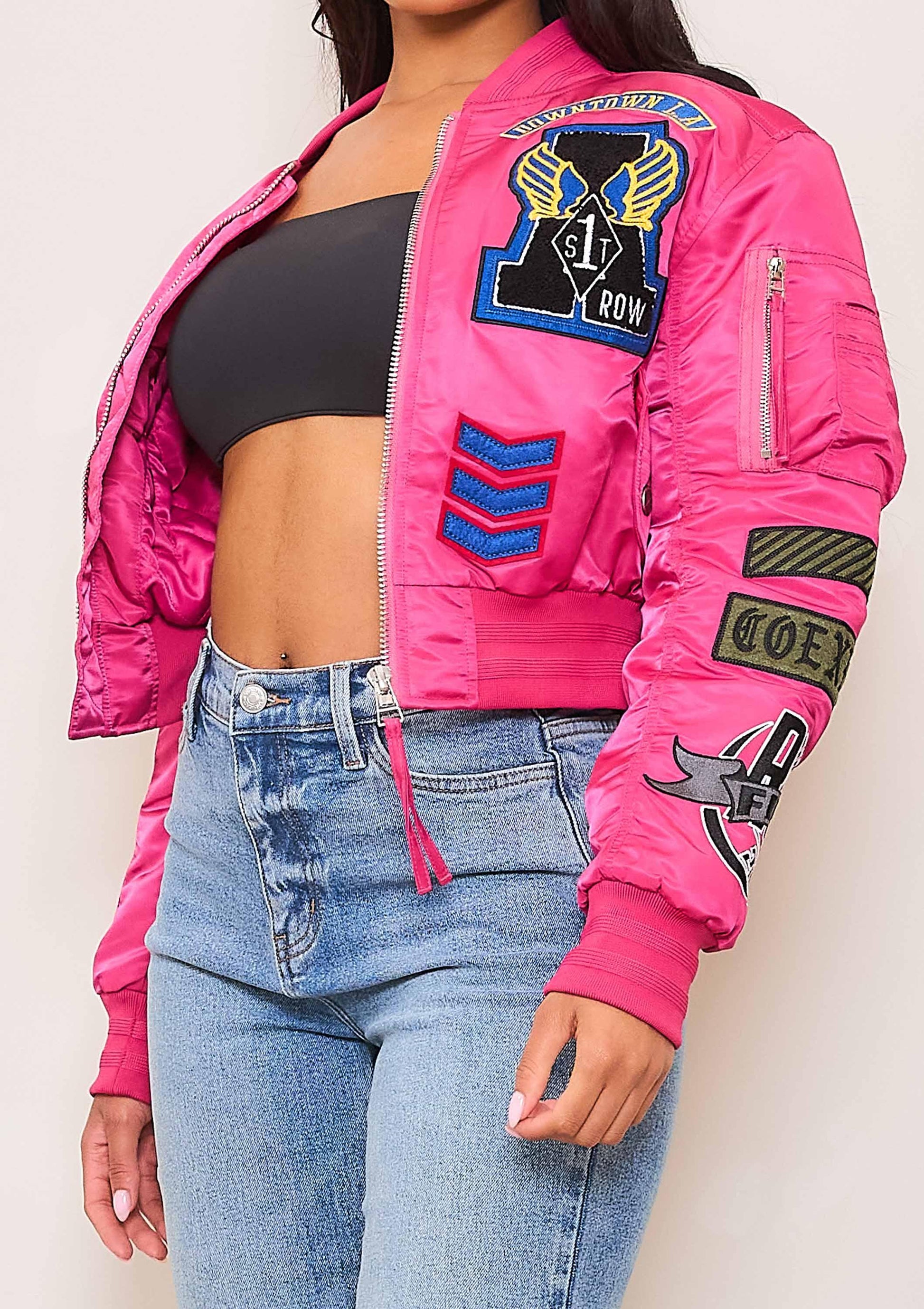 Coexist Multi Patches MA-1 Bomber Jacket - Da Bohemian Bazaar