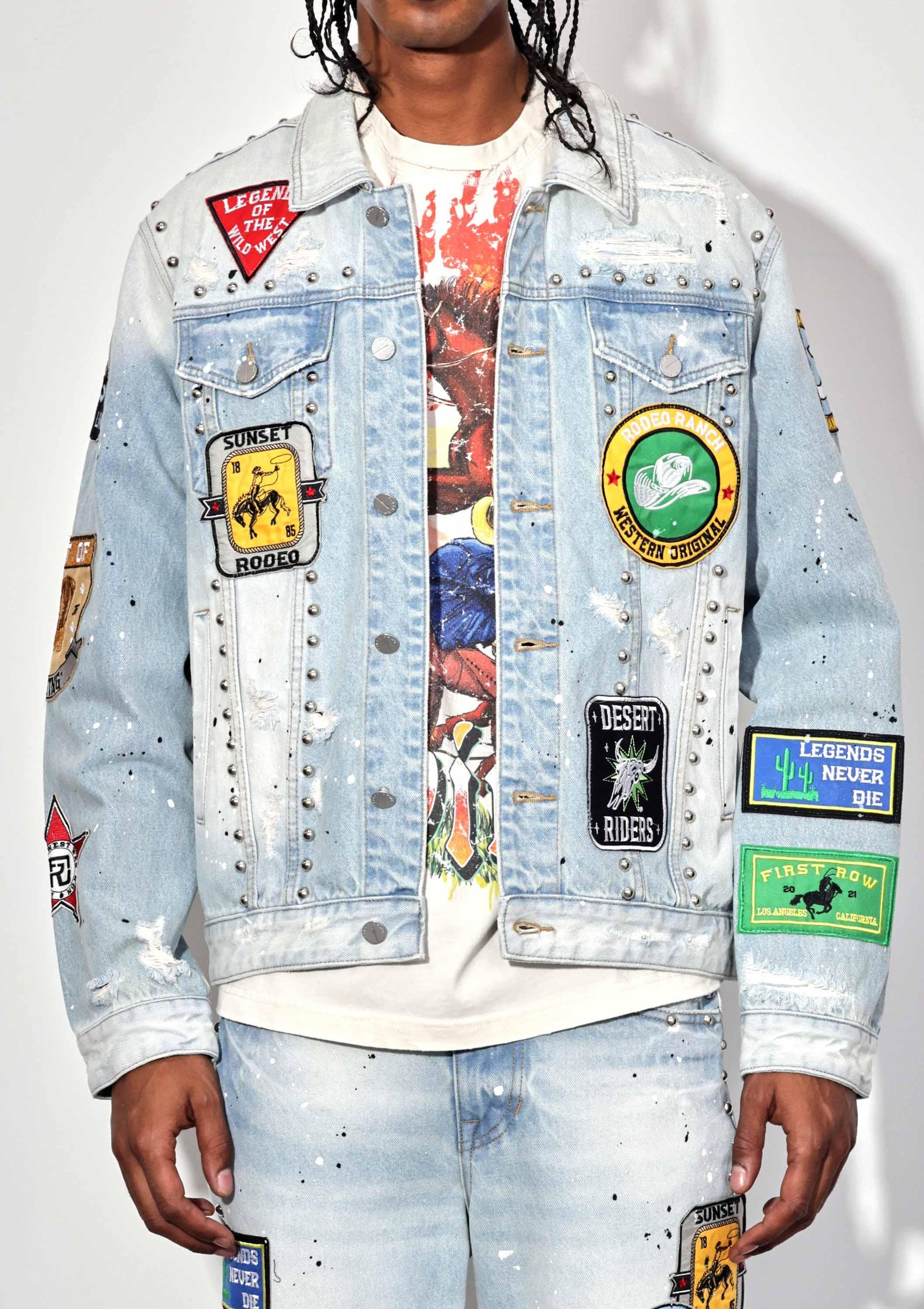 Act of Living Rodeo Washed Denim Jacket - Vintage Style - Da Bohemian Bazaar