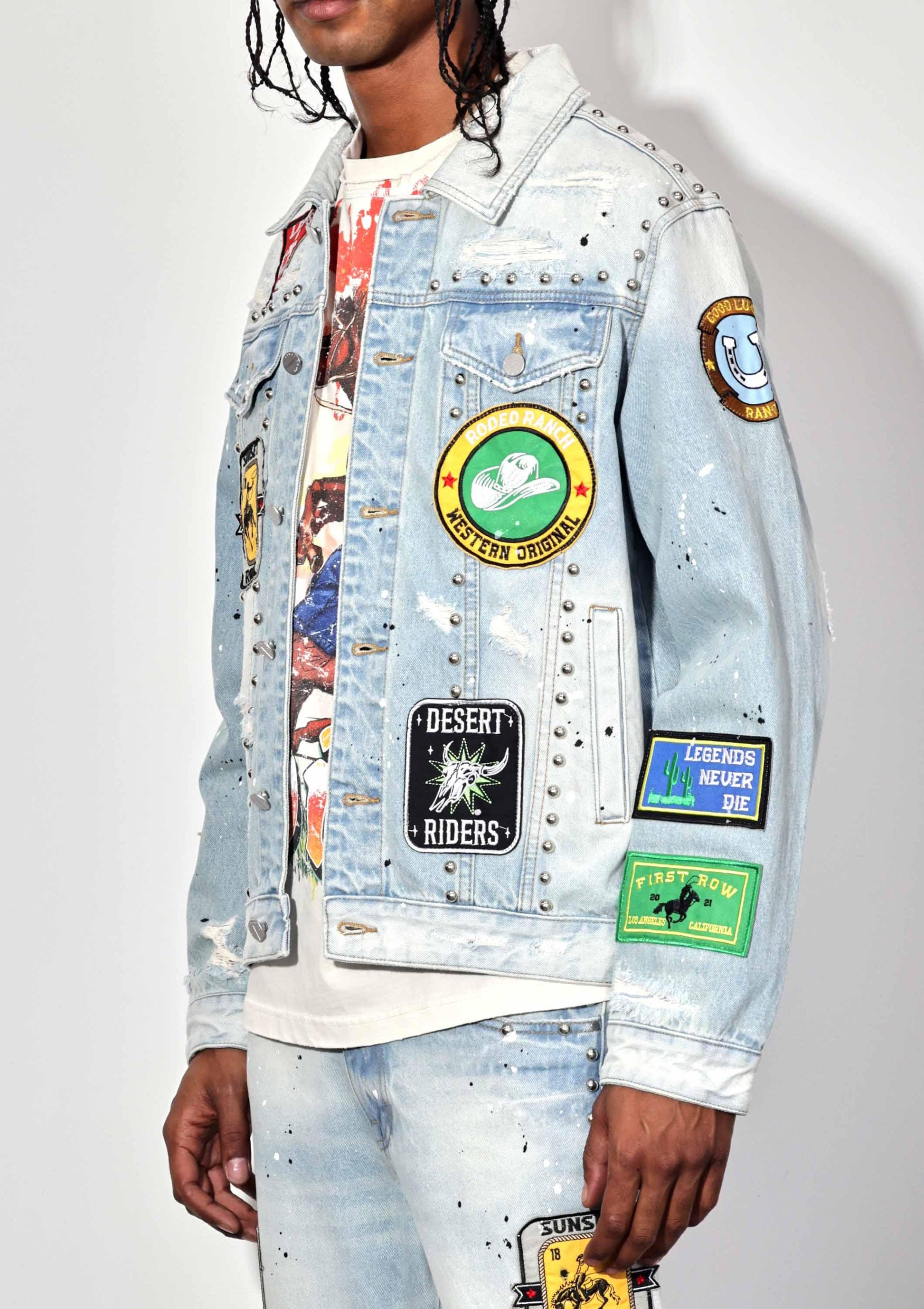 Act of Living Rodeo Washed Denim Jacket - Vintage Style - Da Bohemian Bazaar