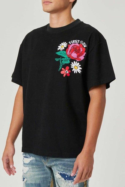Flower Puff Graphic Tee - Da Bohemian Bazaar
